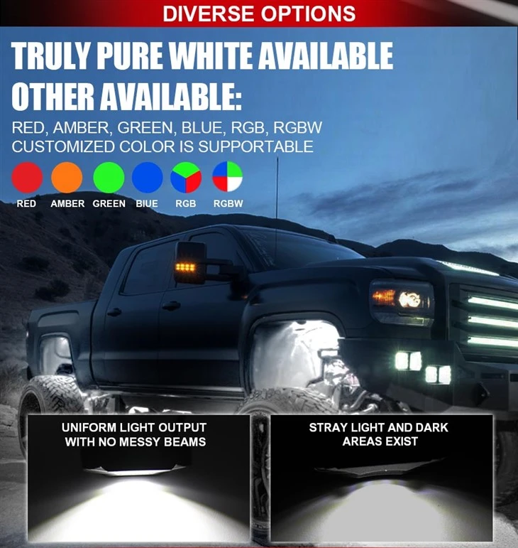 App Control Flashing Music Mode Wheel Well LED Strip Light Waterproof 12 Pods